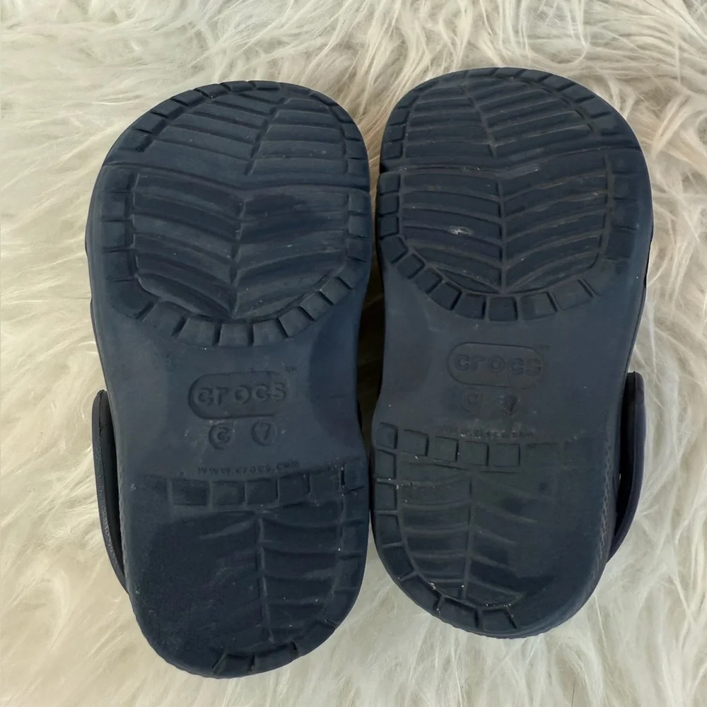 CROCS Kids Navy Blue Classic Clog Sandals